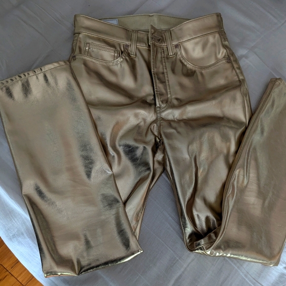 NWOT Gap Metallic Gold Pants - Picture 1 of 3